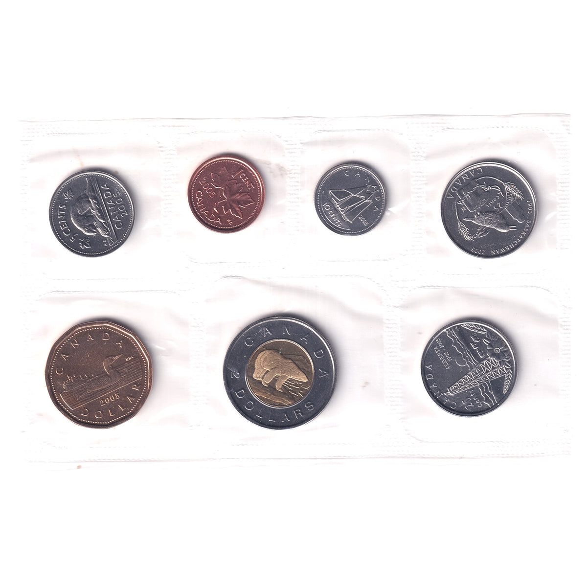 2005 Canada Special Edition Proof Like Set Issued by the RCM (Set in pliofilm only)