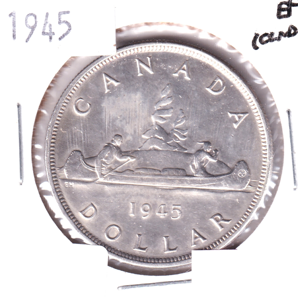 1945 Canada Dollar, Extra Fine (EF40) Scratched, Cleaned, or Impaired