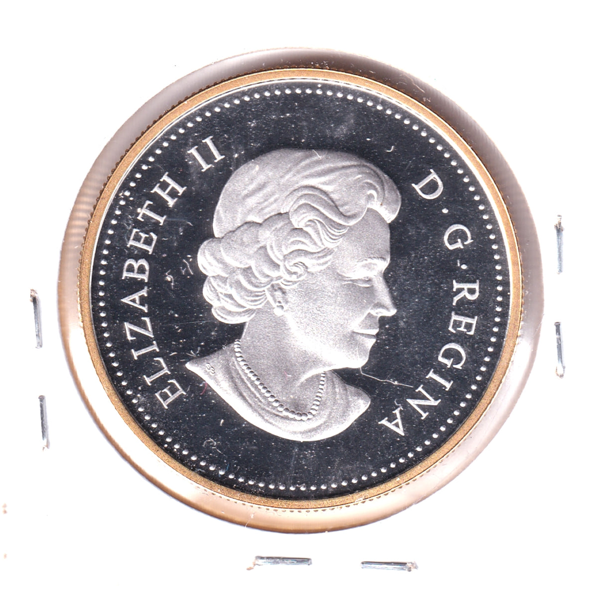 2010 Canadian Navy Centennial Gold-plated Proof Silver Dollar (Impaired)
