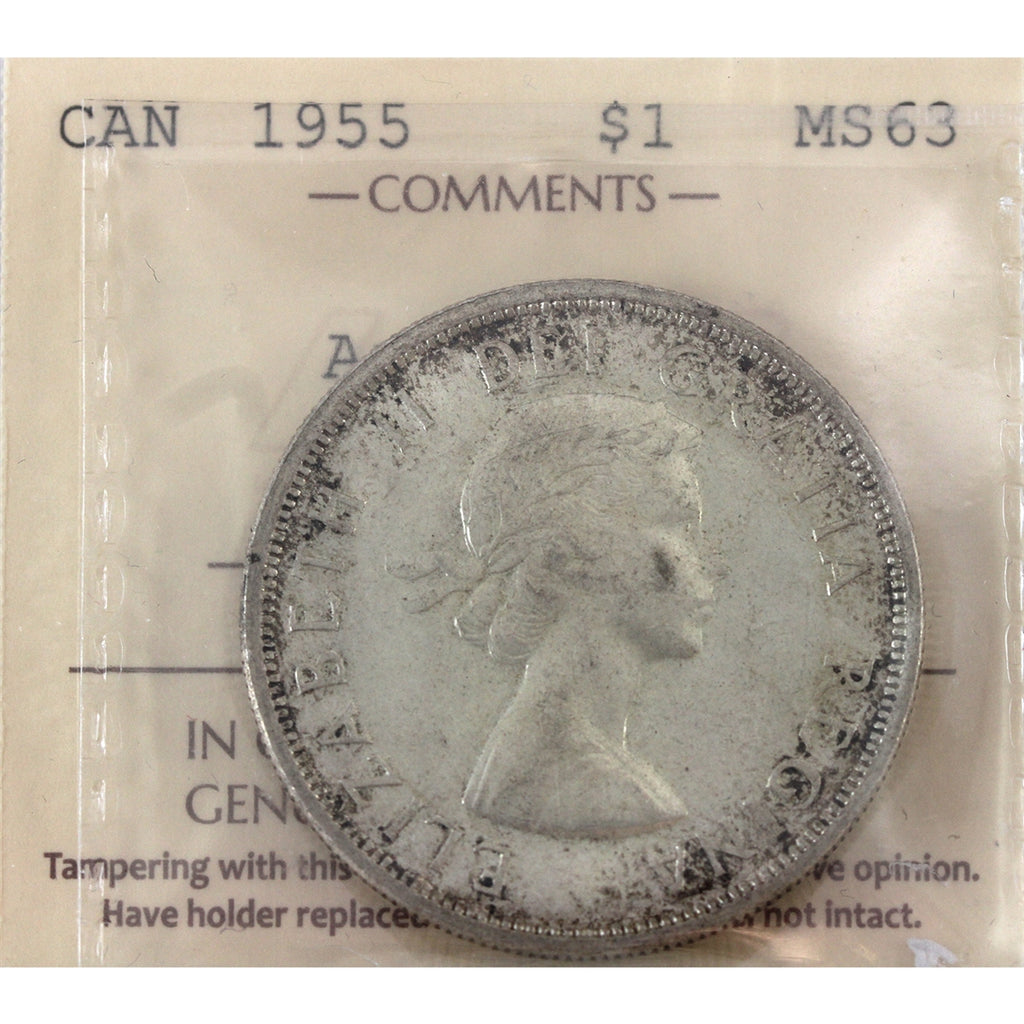 1955 Arnprior Canada Dollar, ICCS Certified MS63