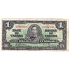 BC-21b 1937 Canada $1 Gordon-Towers, Narrow Panel, H/A, Fine (Impaired)