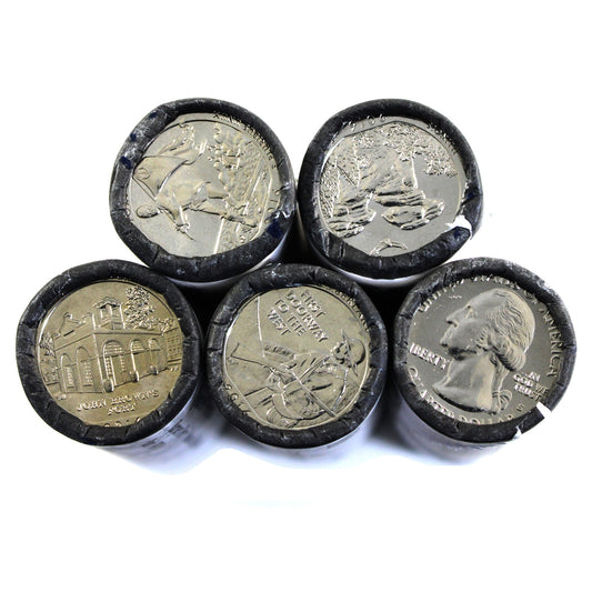 Set of 5x 2016 S USA National Parks Quarter Rolls of 40Pcs, 5 Rolls