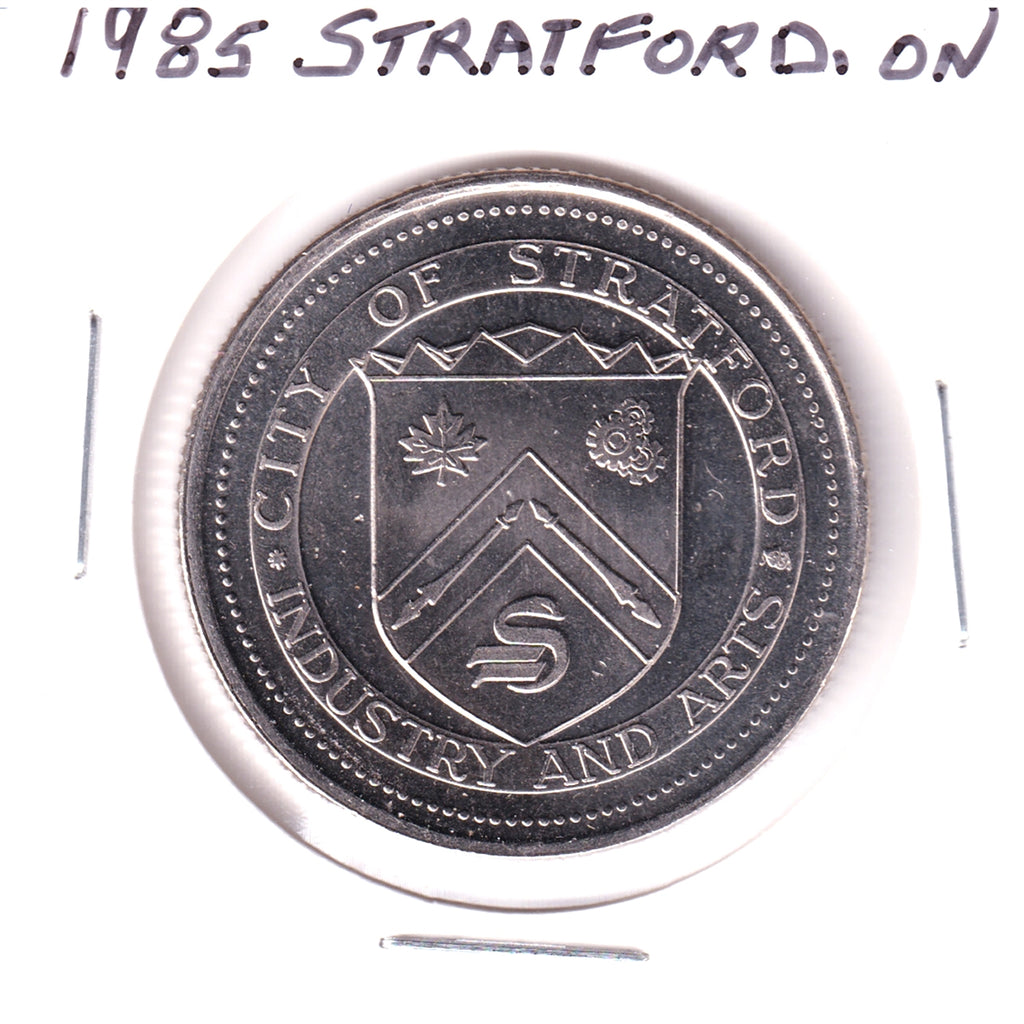 1985 Stratford, ON, Trade Dollar Token: Swans