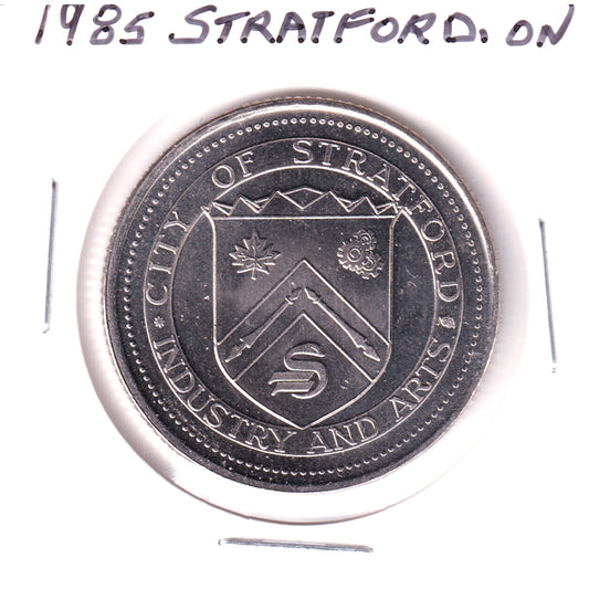1985 Stratford, ON, Trade Dollar Token: Swans