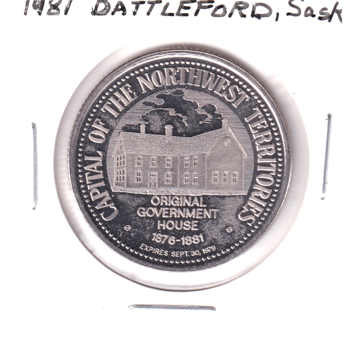 1981 Battlefords, SK, Trade Dollar Token: Capital of the Northwest Territories
