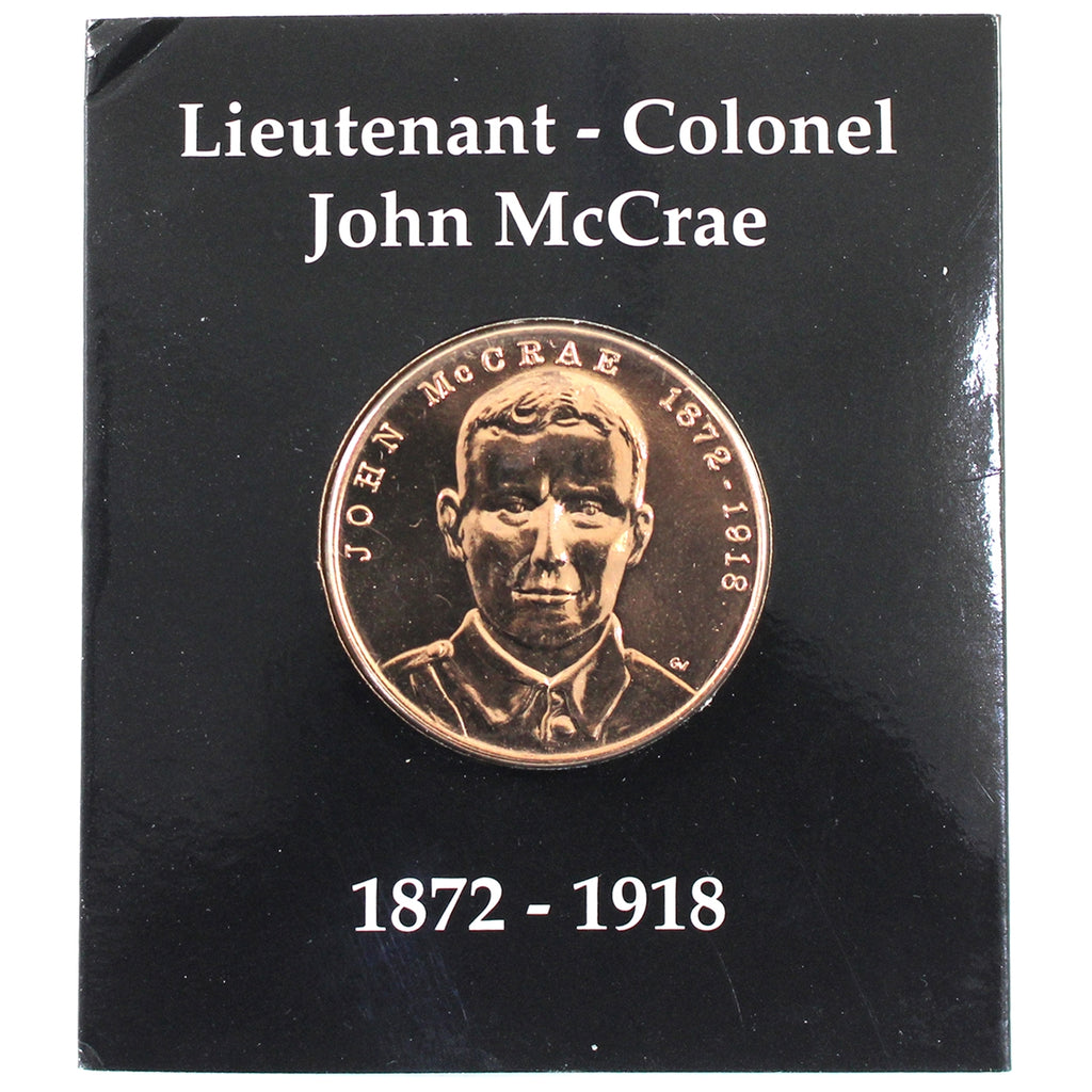 John McCrae In Flanders Fields Medallion.