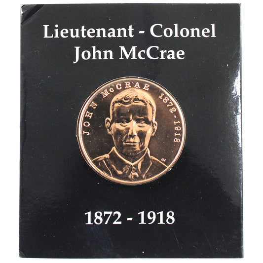 John McCrae In Flanders Fields Medallion.