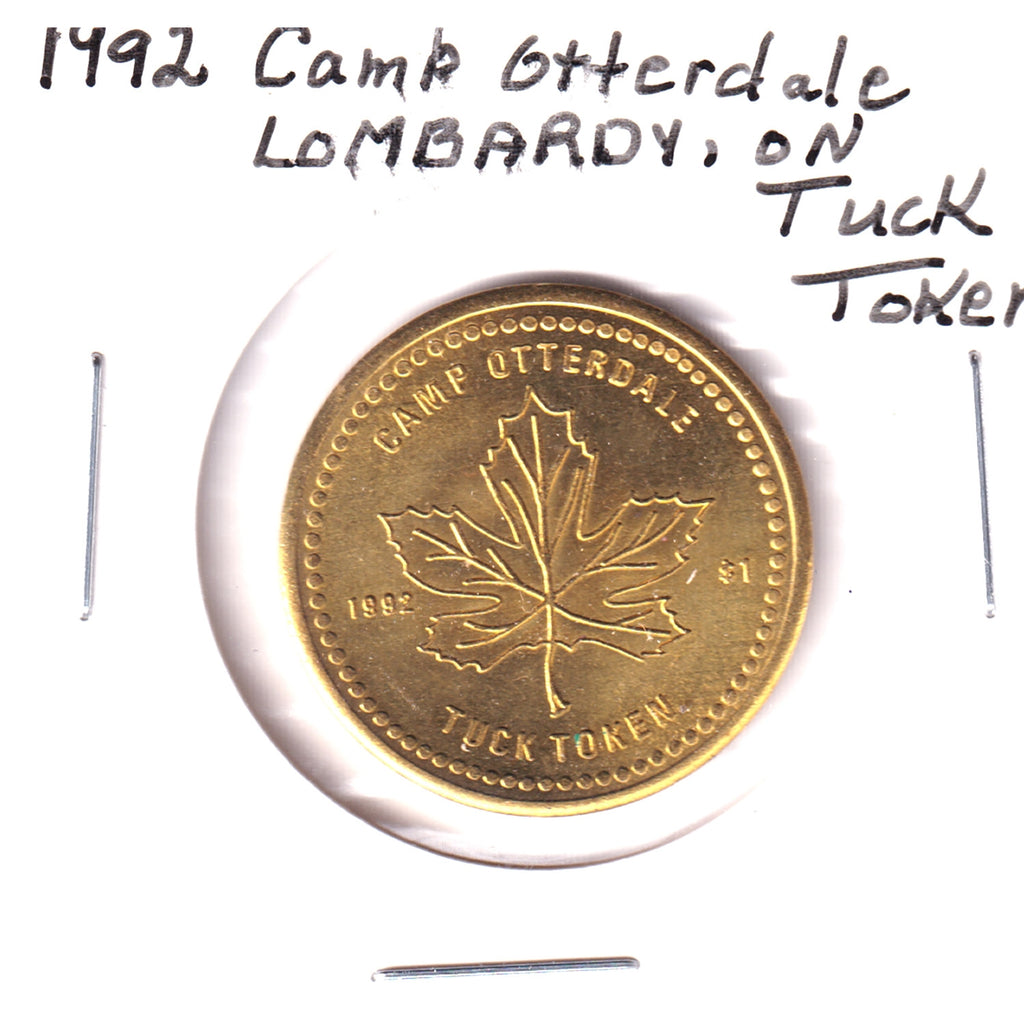 1992 Camp Otterdale, Lombardy, ON, $1 Tuck Token