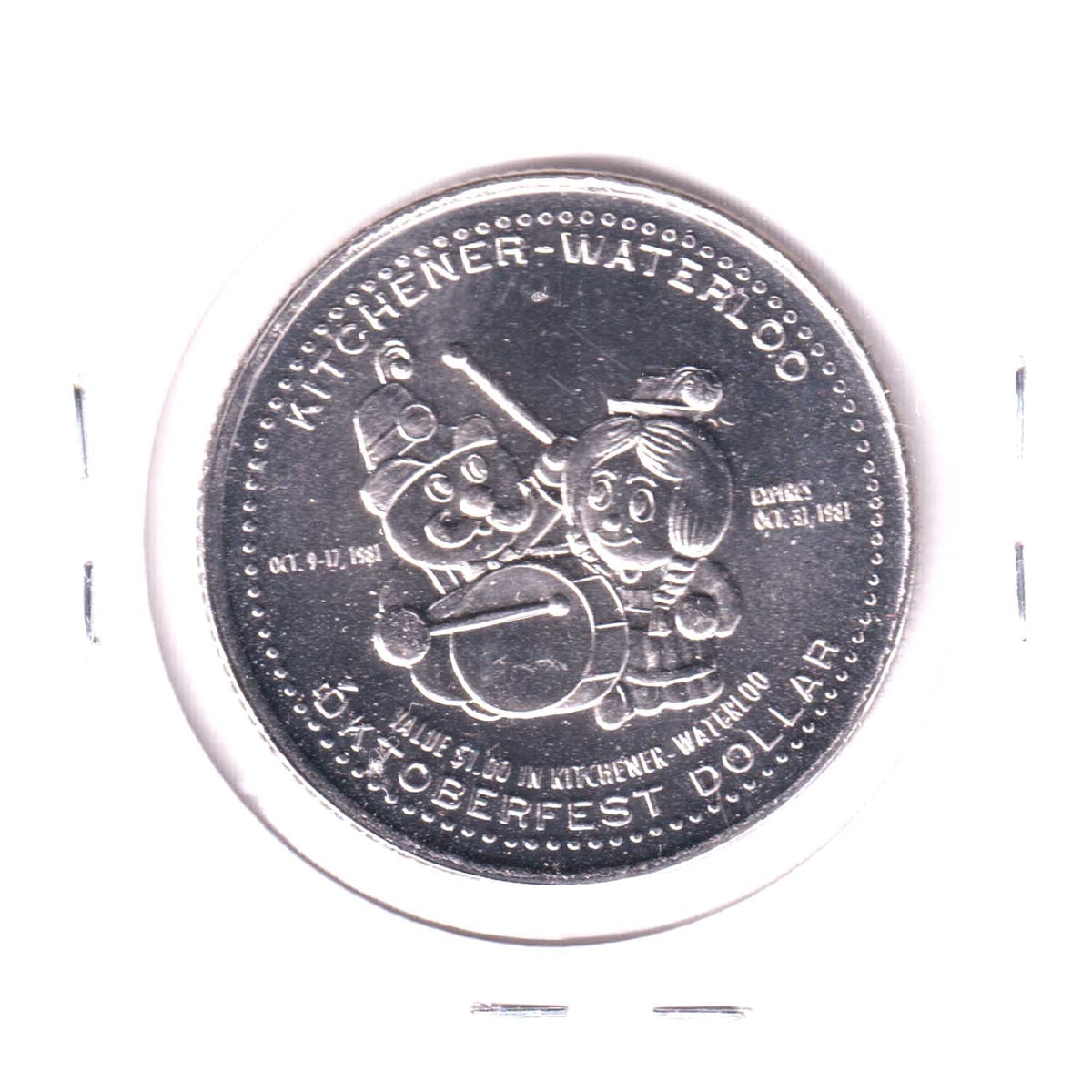 1981 Kitchener-Waterloo Oktoberfest Trade Dollar: Schwaben Klub 50 Years
