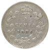 1886 Small 6 Canada 5-cents VF-EF (VF30) (Impaired)