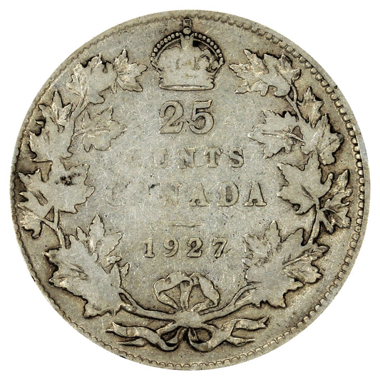 1927 Canada 25-cents G-VG (G6) (Impaired)