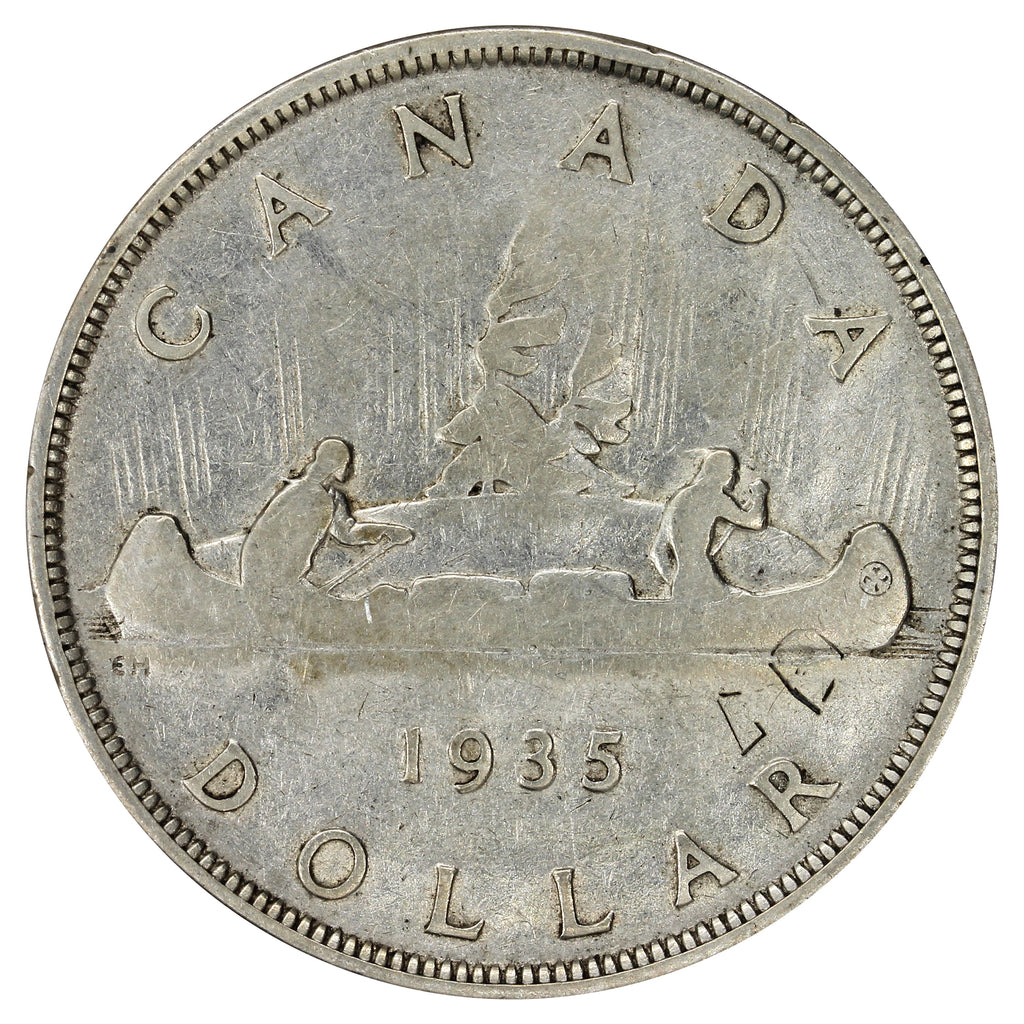 1935 Pocket Piece Canada Dollar Very Good (VG8) (Scratched)