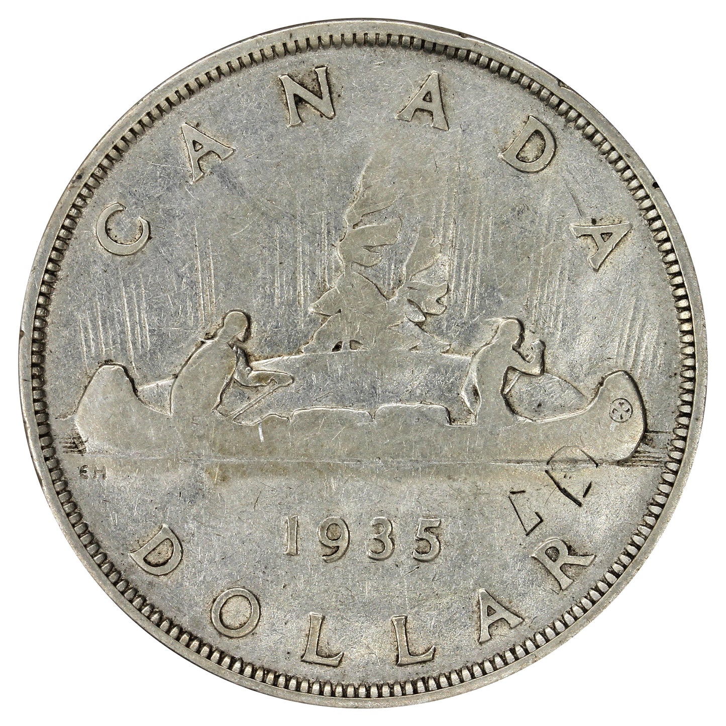 1935 Pocket Piece Canada Dollar Very Good (VG8) (Scratched)
