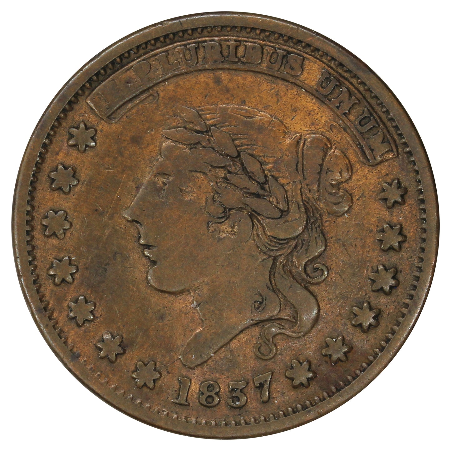 1837 USA Millions for Defence, Not One Cent for Tribute Hard Times Token VF-EF (VF30)