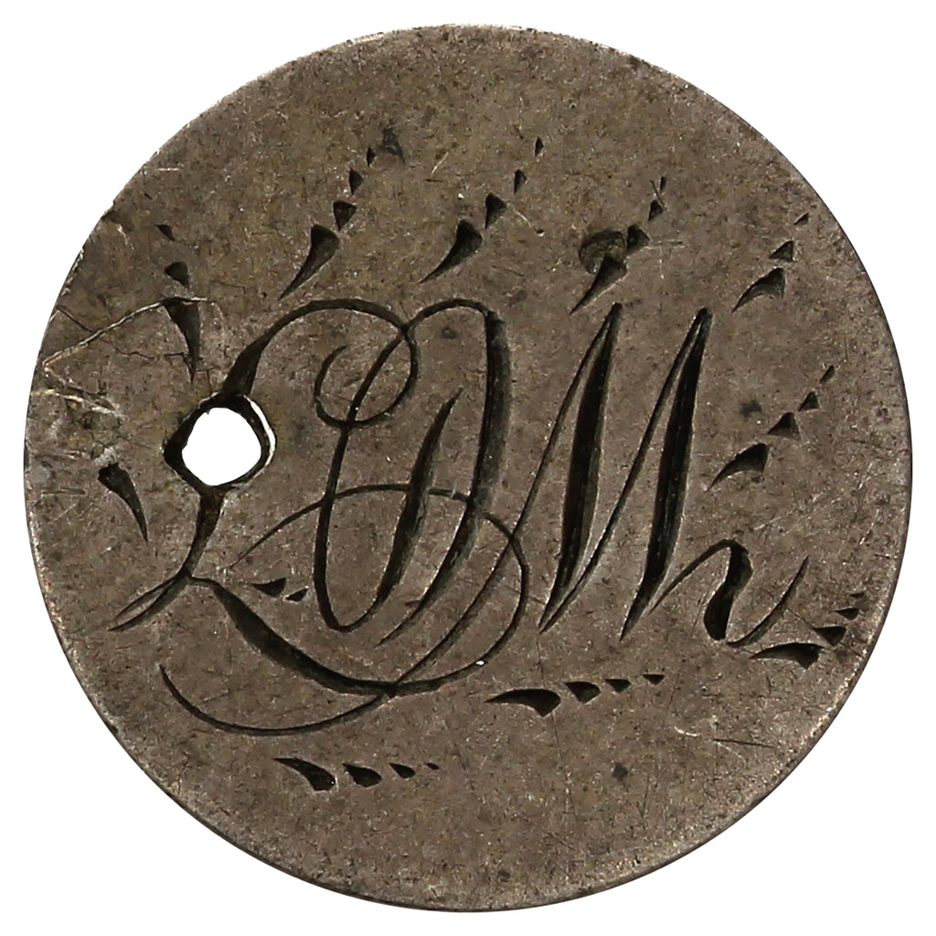 Love Token Struck on 1854 USA Seated Liberty Dime G-VG (G6) (Hole)