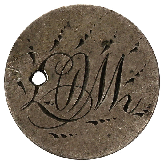 Love Token Struck on 1854 USA Seated Liberty Dime G-VG (G6) (Hole)
