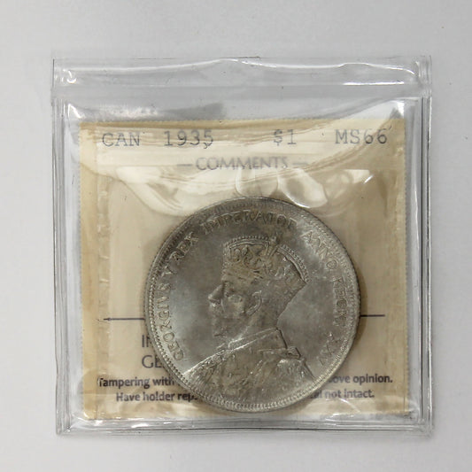 1935 Canada Dollar ICCS Certified MS66 (Toned)