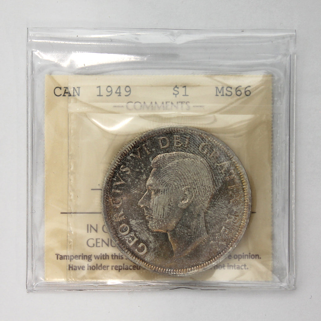 1949 Canada Dollar ICCS Certified MS66 (Toned)