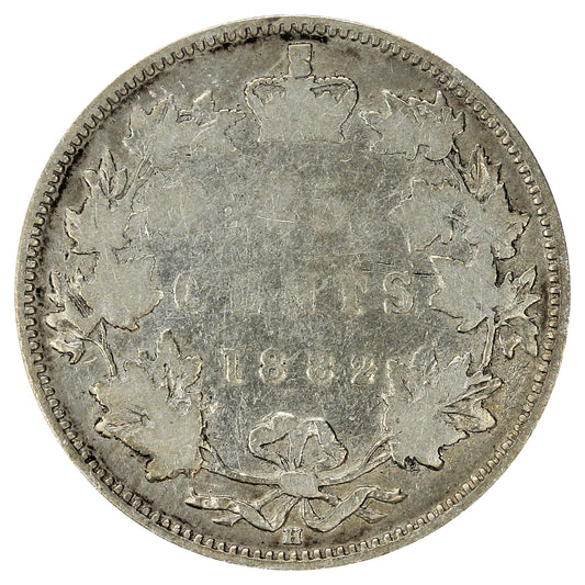 1882H Canada 25-cents Very Good (VG8) (Scratched)