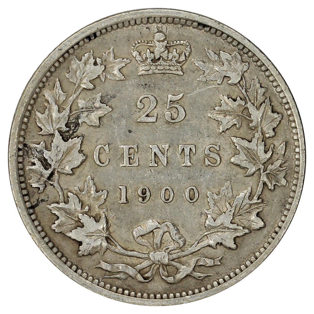 1900 Canada 25-cents VF-EF (VF30) (Impaired)