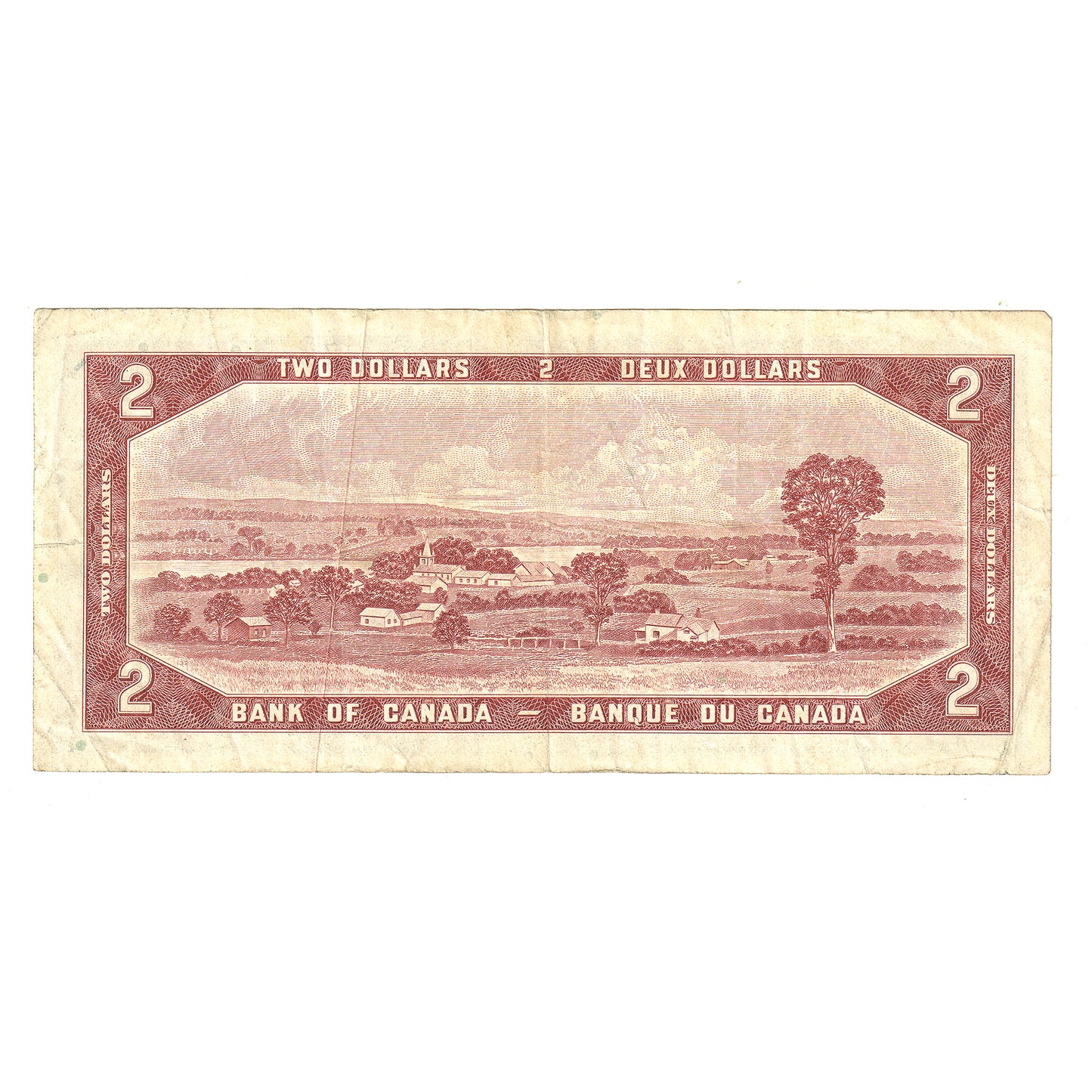 BC-38b 1954 Canada $2 Beattie-Rasminsky, Neat Number TU4444446, VF