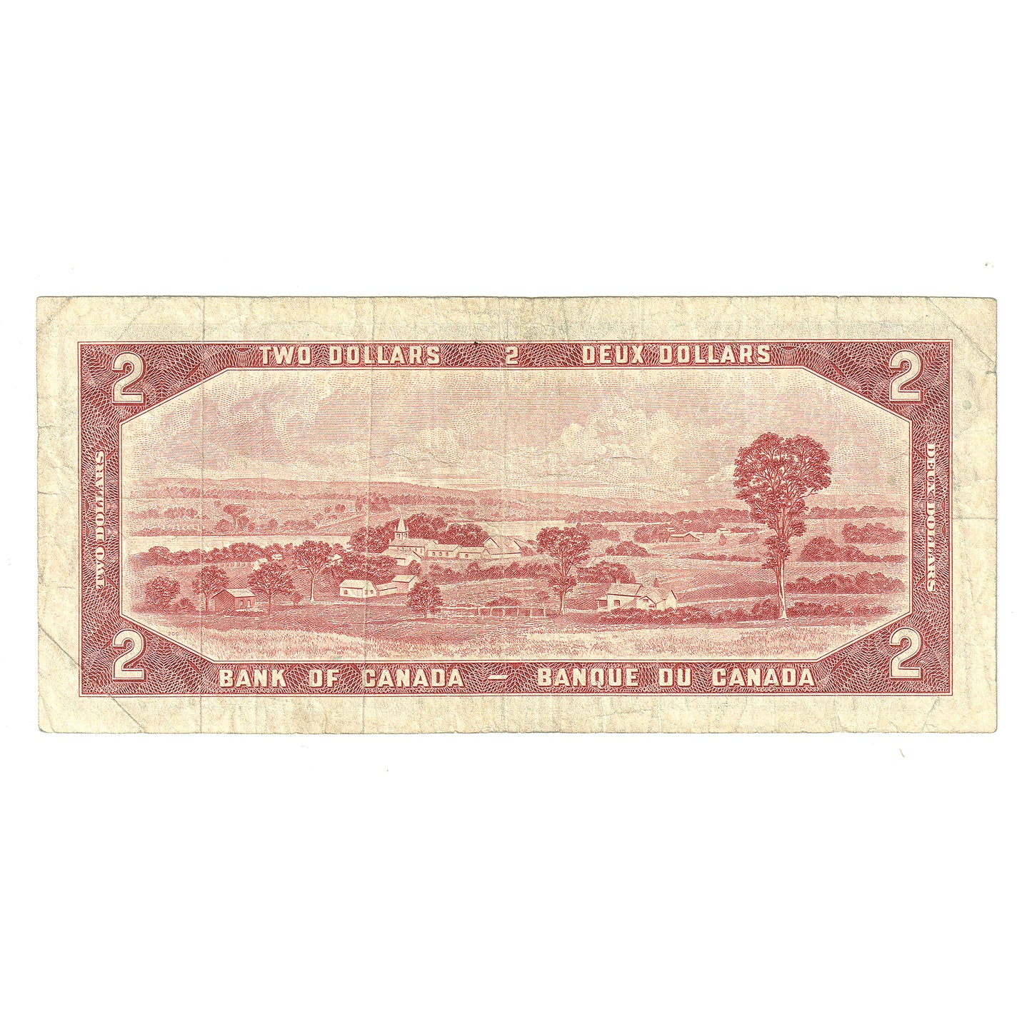 BC-38d 1954 Canada $2 Lawson-Bouey, Neat Number VG2222322, Circulated