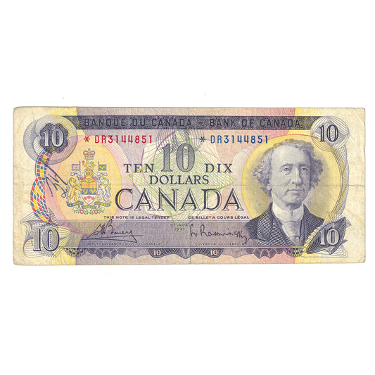 BC-49bA 1971 Canada $10 Bouey-Rasminsky, *DR, F (writing)