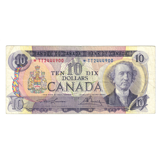 BC-49cA 1971 Canada $10 Lawson-Bouey, *TT, F (writing)