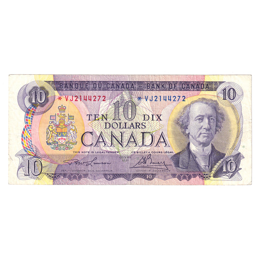 BC-49cA 1971 Canada $10 Lawson-Bouey, *VJ, F-VF (tear)