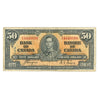 BC-26c 1937 Canada $50 Coyne-Towers, B/H, F-VF (damaged)