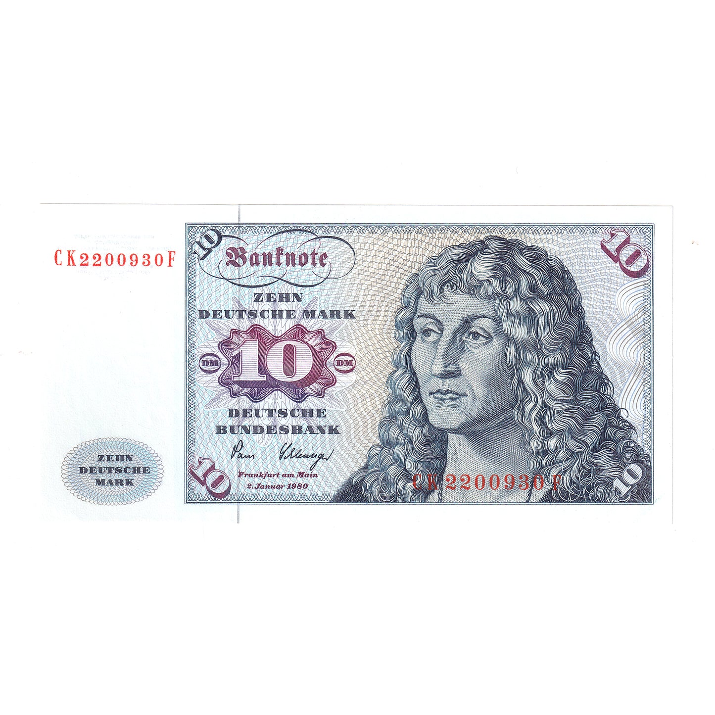 Germany 1980 10 Mark Note, Pick #31c