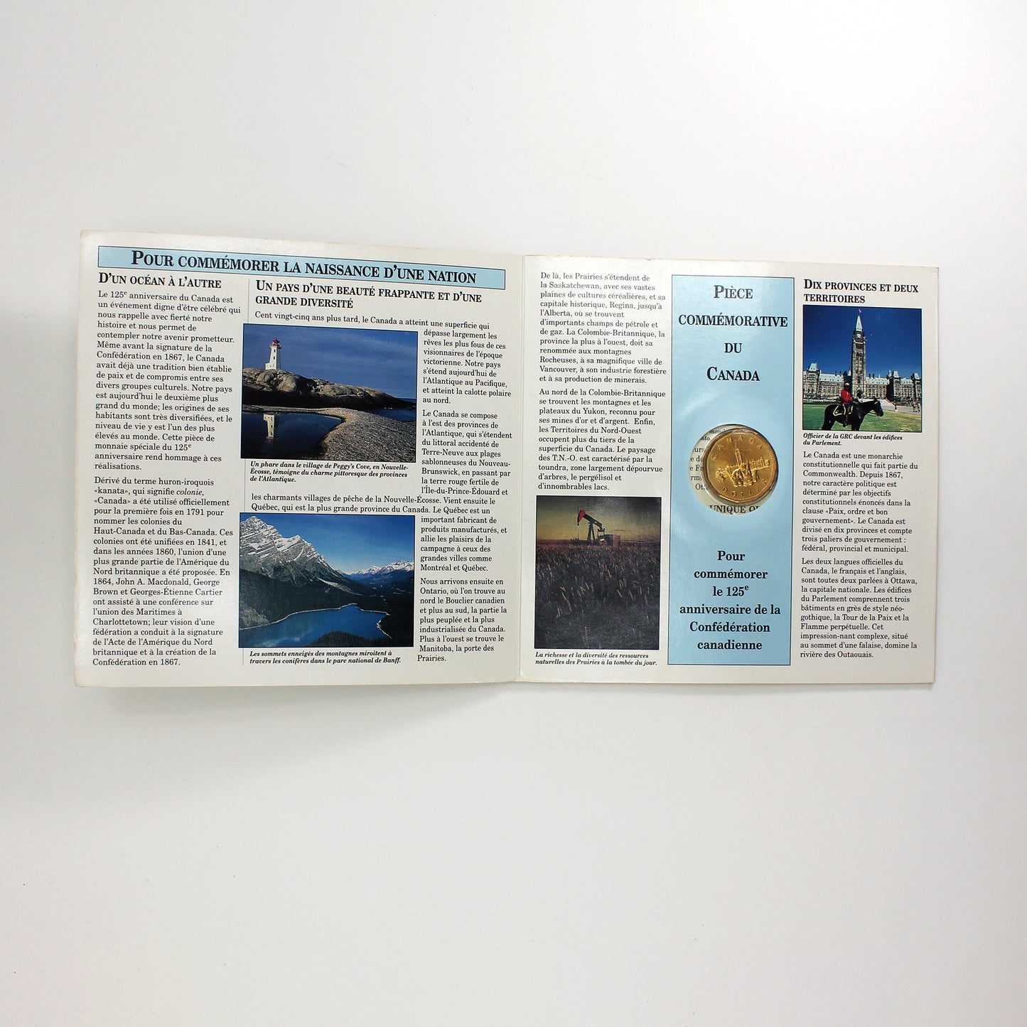 1992 Canada 125 Ans Loon in Information Folder (French)