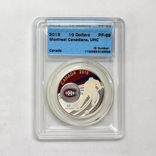 2018 Canada $10 Montreal Canadiens Fine Silver Coin CCCS Certified PF69 UHC (No Tax)