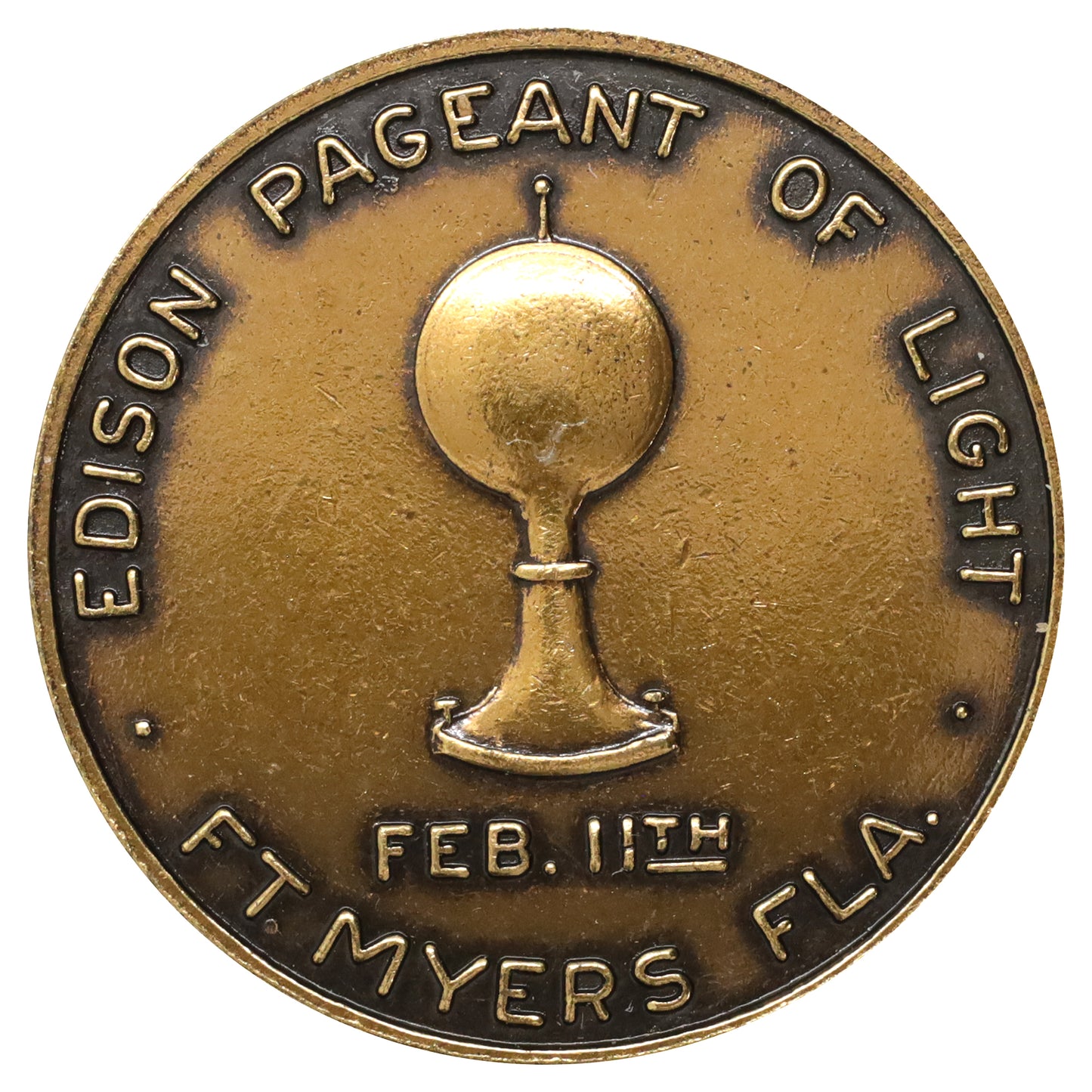 Fort Myers, Florida Thomas Edison Pageant of Light Bronze Medallion