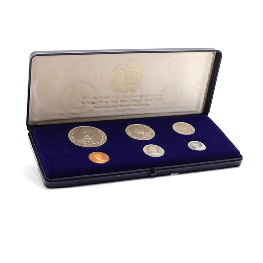 1976 Dominican Republic 6-Coin Juan Pablo Duarte Centennial Proof Set in Case