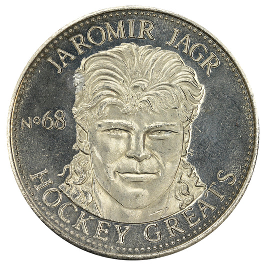 1996 NHLPA Hockey Greats No. 68 Jaromir Jagr Token