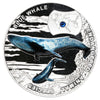 2015 Niue Colourized Endangered Species Blue Whale Fine Silver Coin (No Tax) Scratched capsule