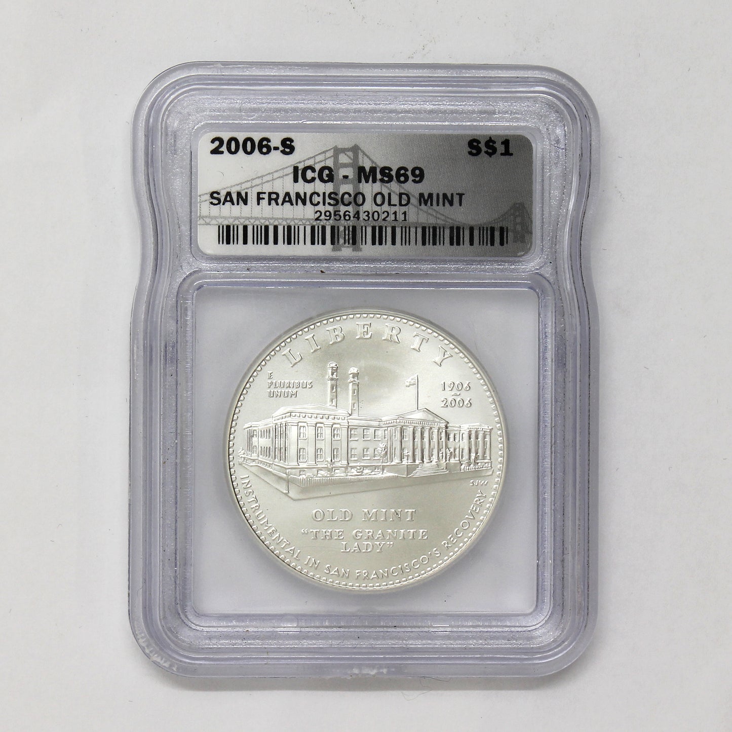 2006 S USA $1 San Francisco Old Mint Centennial 0.90 Silver Dollar ICG Certified MS69