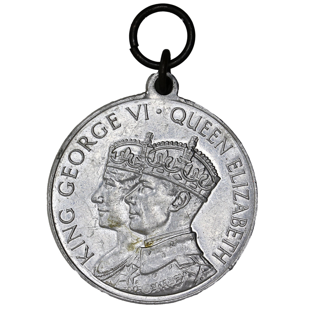 1937 King George VI & Elizabeth Overlapping Effigies: Crowned May 12th Coronation Medal