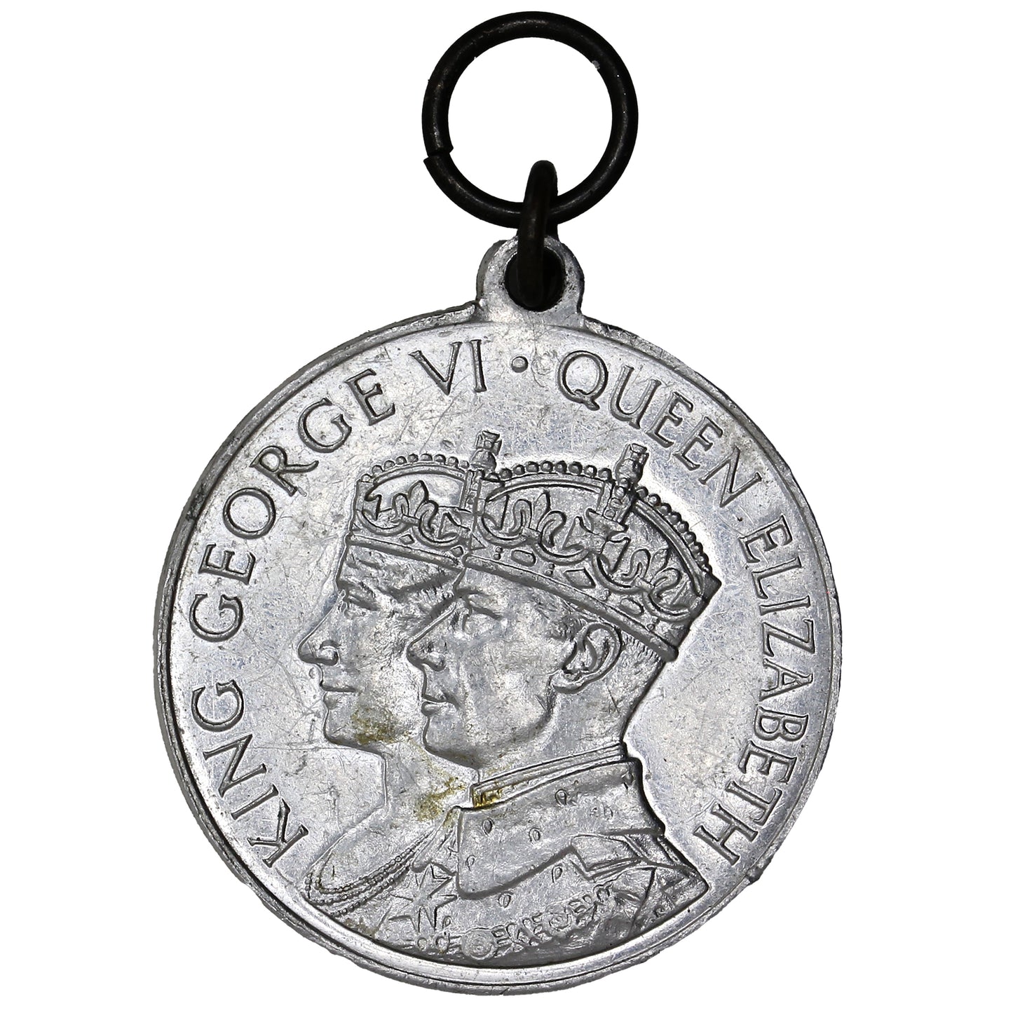 1937 King George VI & Elizabeth Overlapping Effigies: Crowned May 12th Coronation Medal