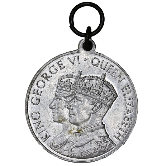 1937 King George VI & Elizabeth Overlapping Effigies: Crowned May 12th Coronation Medal