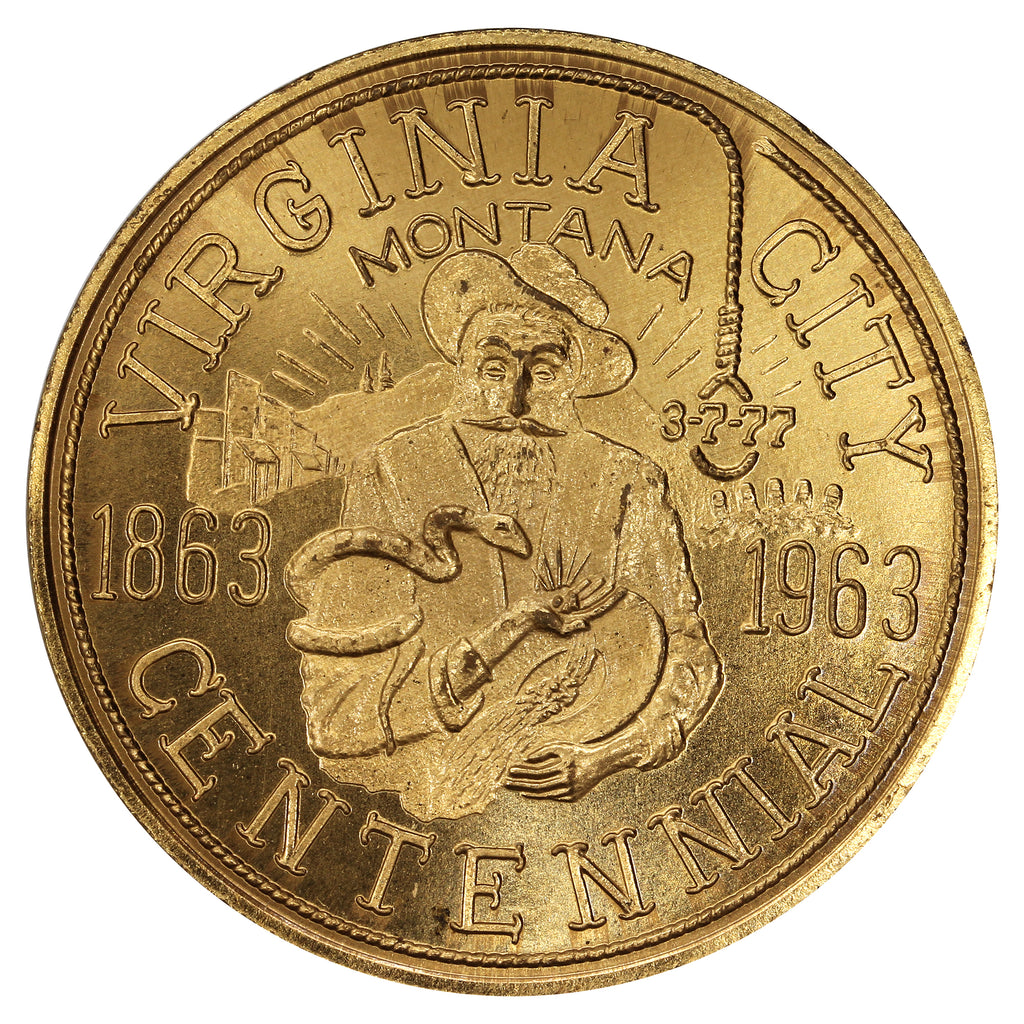 1963 Virginia City, MT, Souvenir Centennial Dollar Token