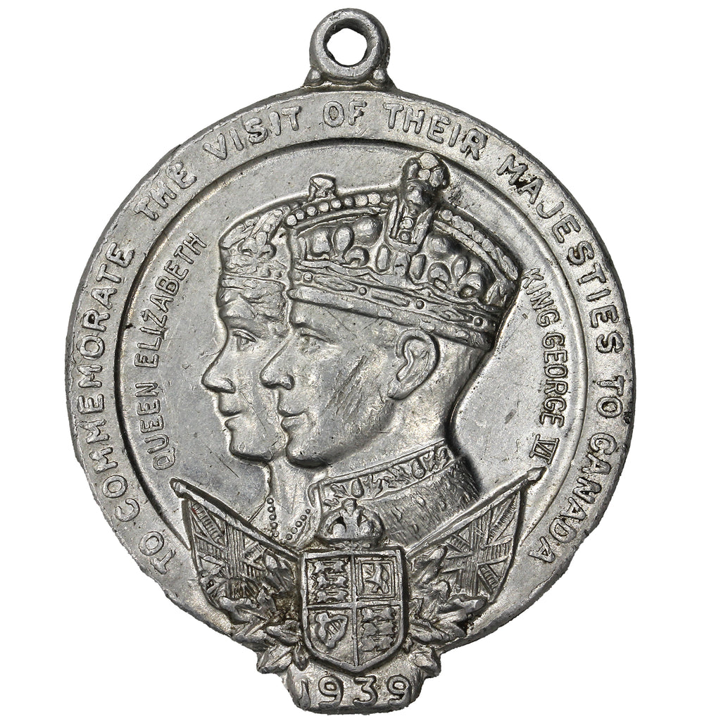 1939 King George VI Queen Elizabeth Royal Visit Medal
