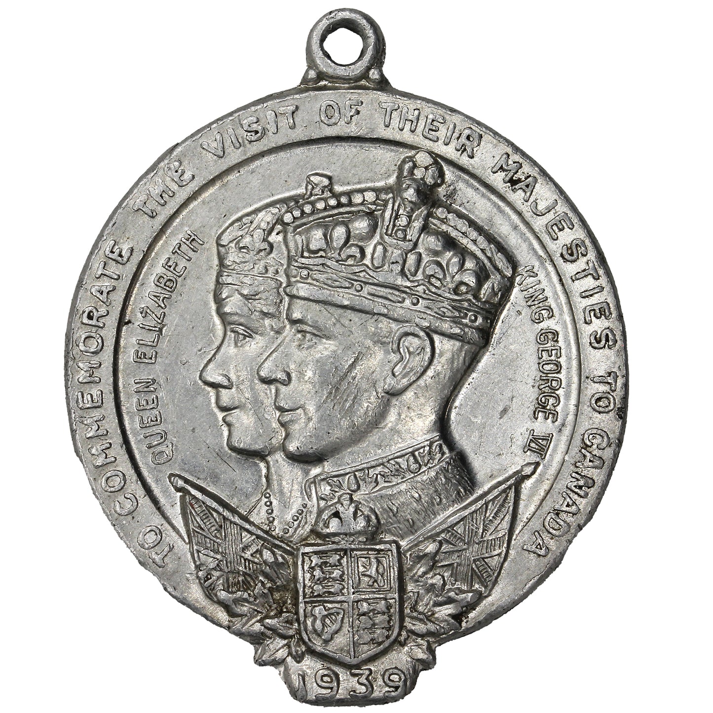 1939 King George VI Queen Elizabeth Royal Visit Medal