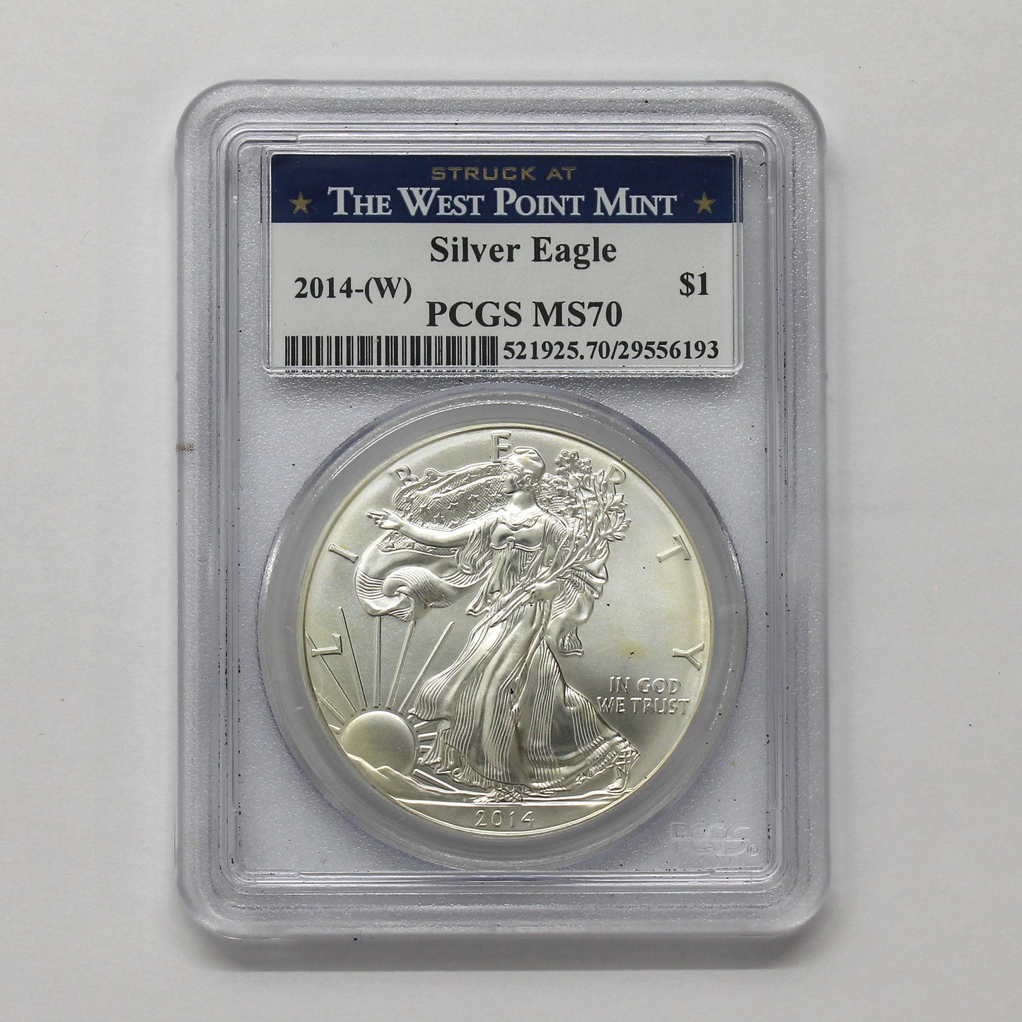 2014 W USA $1 American Eagle 1oz. .999 Silver PCGS Certified MS70 (No Tax)