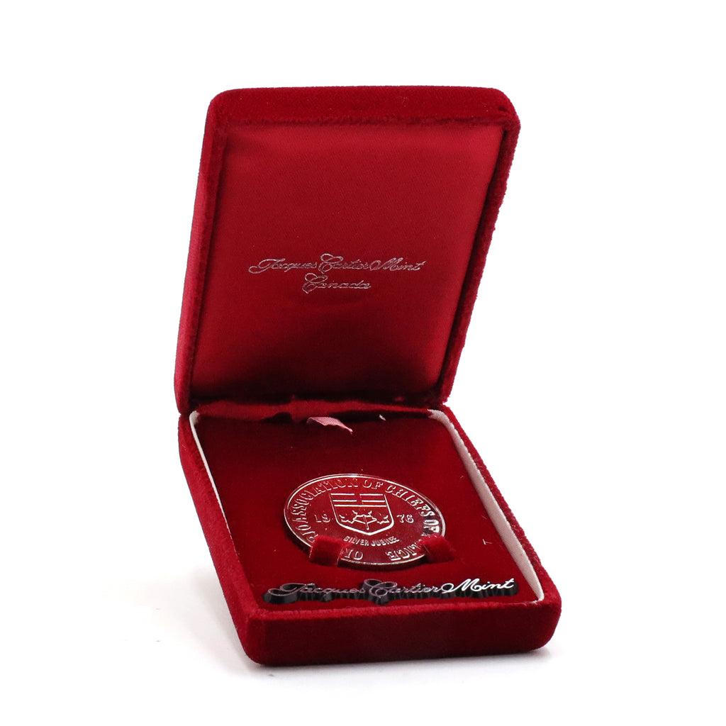 1976 Ontario Association of Chiefs of Police Silver Jubilee Medallion in Case