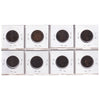 Group Lot of 8x 1884-1901 Canada 1-cents, All VG-F, 8pcs (Impaired)