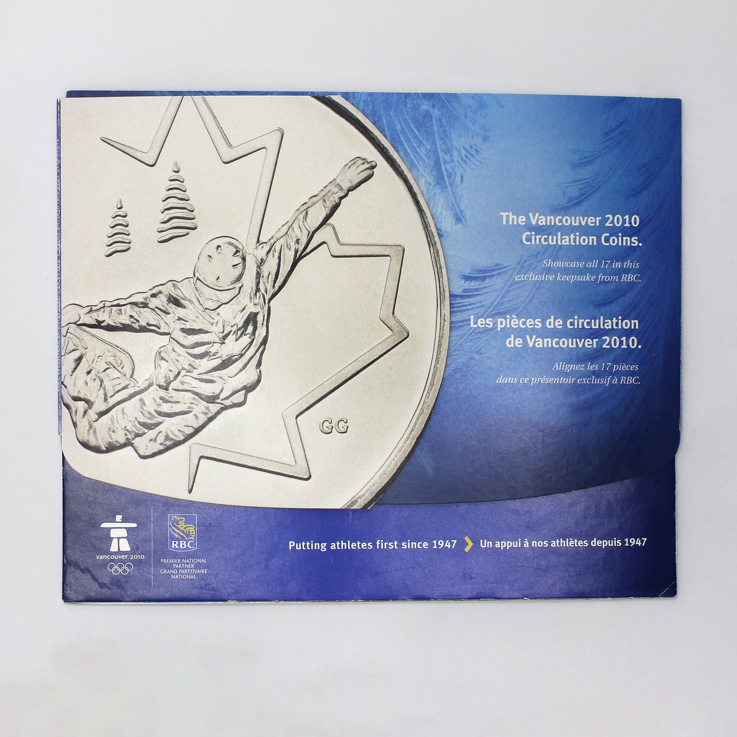 2007-2010 Vancouver Olympics Uncoloured 17-coin Set in RBC Snowboarding Board (Light Wear)
