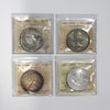Lot of 4x 1955 Canada Dollars ICCS Certified AU50 to AU55, 4pcs (Toned)