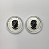 Pair of 2016 Canada $10 Fine Silver Coins, 2pcs (No Tax) Coins Only (Scratched Capsules)